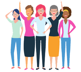 clipart group of women