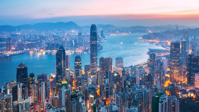 Aerial view of Hong Kong