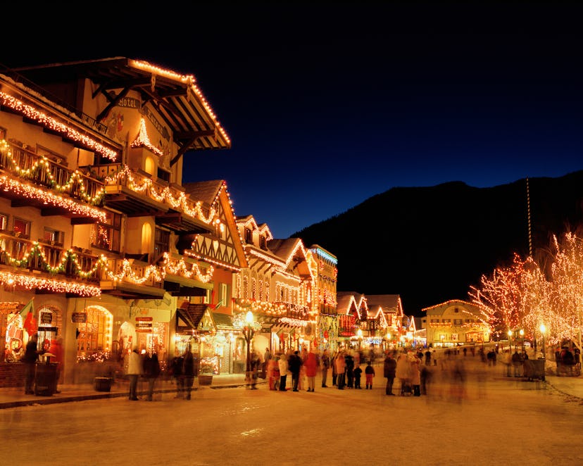 Leavenworth, Washington, at night.