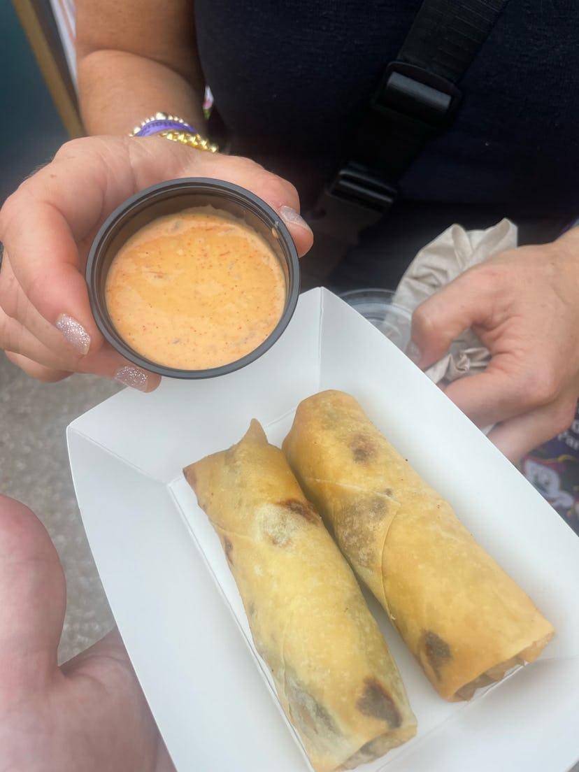 Cheeseburger spring rolls at Magic Kingdom